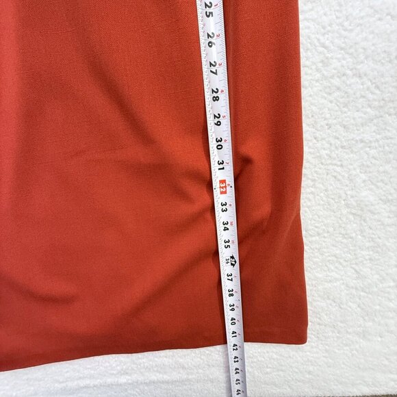 Donna Ricco Cap Sleeve V-Neck Cocktail Sheath Dress Career Burnt Orange Size 10 - Picture 12 of 12